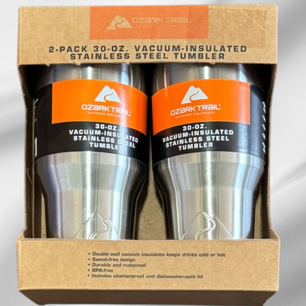 2 - Pack Ozark Trail Insulated Stainless Steel Tumblers